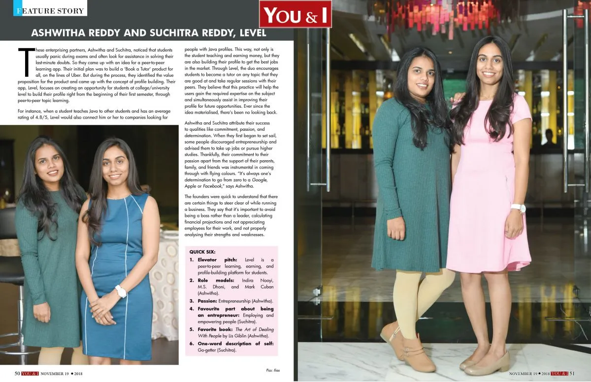 Ashwitha Reddy And Suchitra Reddy, Level – You and I